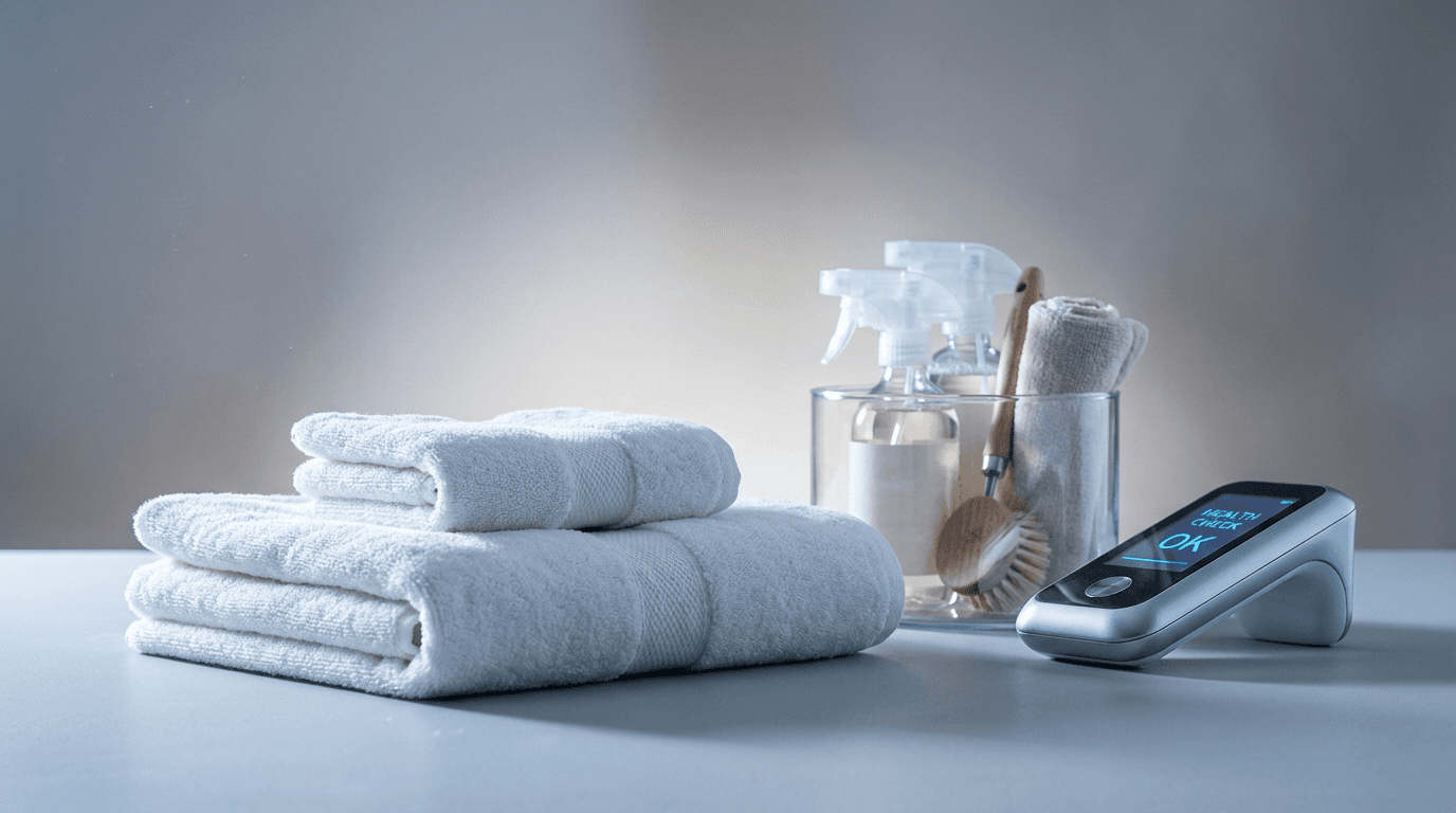 Carefully arranged collection of Talora's eco-friendly innovative technology and spiritual jewelry on natural wood surfaces